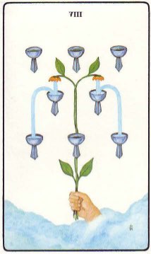 Tarotkaart 'Acht van Kelken'