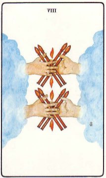 Tarotkaart 'Acht van Staven'