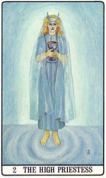 Tarotkaart 'De Hogepriesteres'