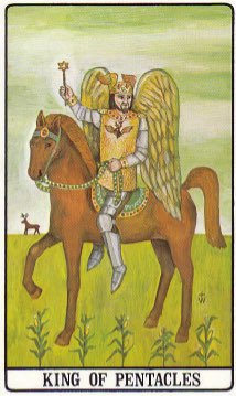 Tarotkaart 'Koning van Pentagrammen'
