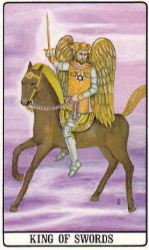 Tarotkaart 'Koning van Zwaarden'