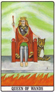 Tarotkaart 'Koningin van Staven'