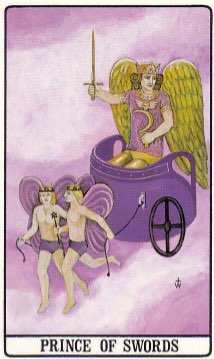 Tarotkaart 'Ridder van Zwaarden'