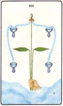 Tarotkaart 'Vier van Kelken'