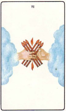 Tarotkaart 'Zes van Staven'