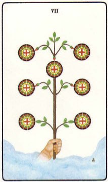 Tarotkaart 'Zeven van Pentagrammen'