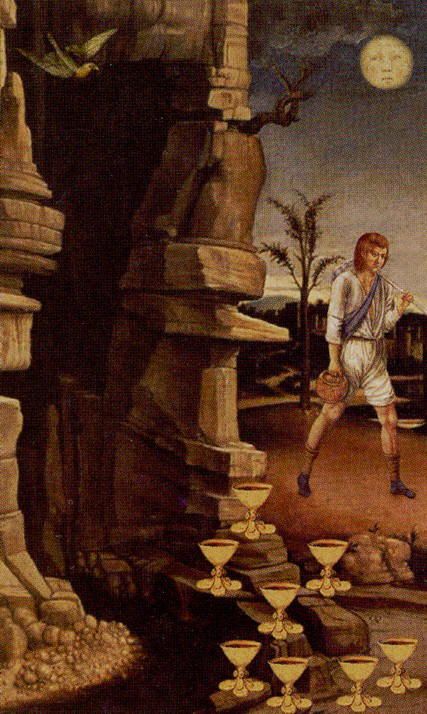 Tarotkaart 'Acht van Kelken'