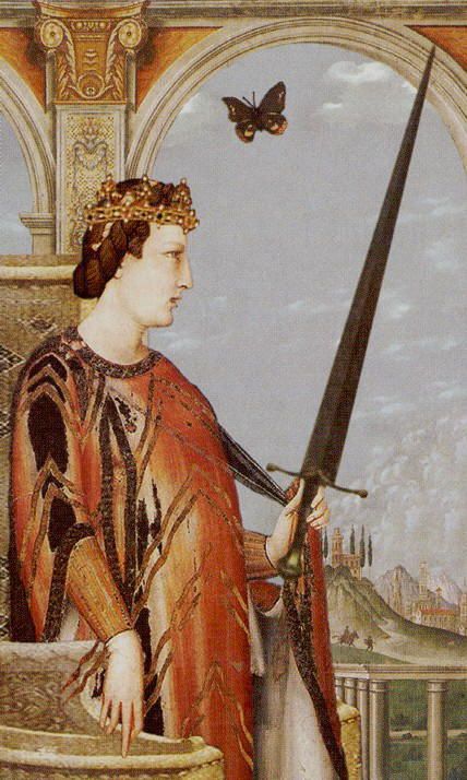 Tarotkaart 'Koningin van Zwaarden'