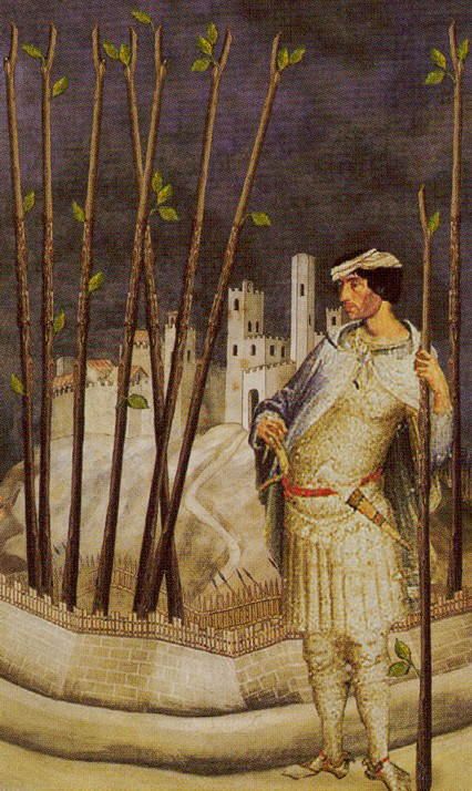 Tarotkaart 'Negen van Staven'