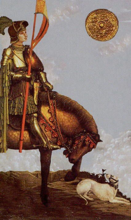 Tarotkaart 'Ridder van Pentagrammen'