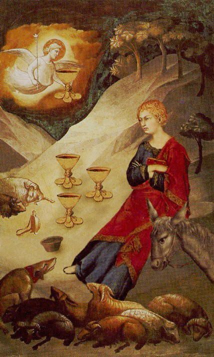 Tarotkaart 'Vier van Kelken'