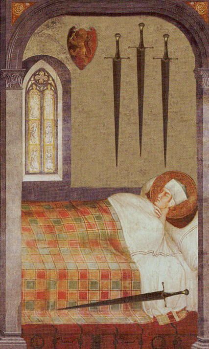 Tarotkaart 'Vier van Zwaarden'