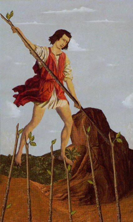 Tarotkaart 'Zeven van Staven'