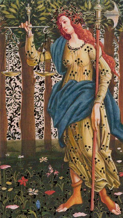 Tarotkaart 'Gerechtigheid'