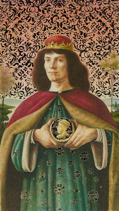 Tarotkaart 'Koning van Pentagrammen'