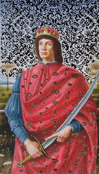 Tarotkaart 'Koning van Zwaarden'