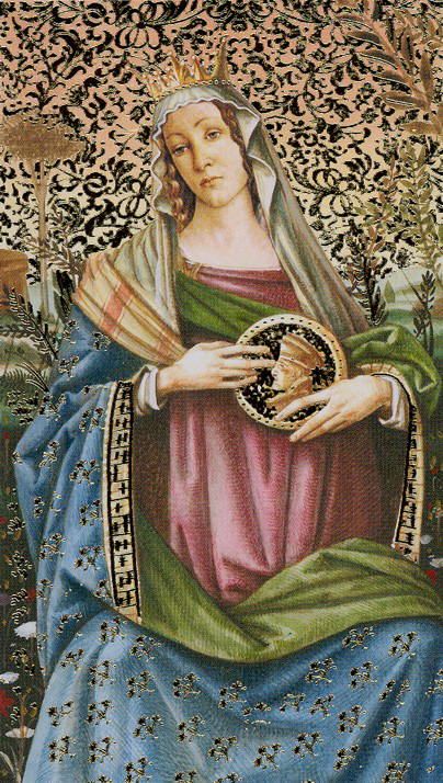 Tarotkaart 'Koningin van Pentagrammen'