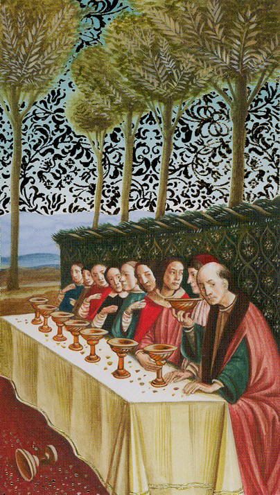 Tarotkaart 'Negen van Kelken'