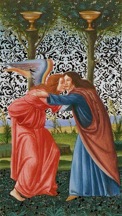 Tarotkaart 'Twee van Kelken'