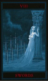 Tarotkaart 'Acht van Zwaarden'