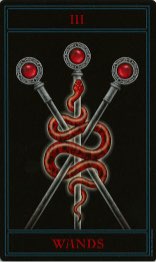 Tarotkaart 'Drie van Staven'
