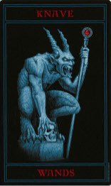 Tarotkaart 'Schildknaap van Staven'