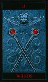 Tarotkaart 'Twee van Staven'