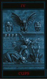 Tarotkaart 'Vier van Kelken'