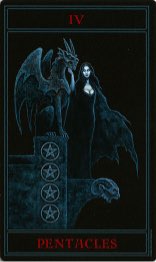 Tarotkaart 'Vier van Pentagrammen'
