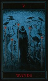 Tarotkaart 'Vijf van Staven'