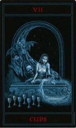 Tarotkaart 'Zeven van Kelken'