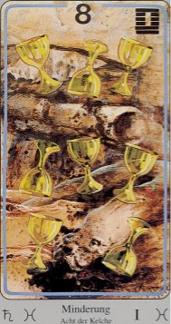 Tarotkaart 'Acht van Kelken'