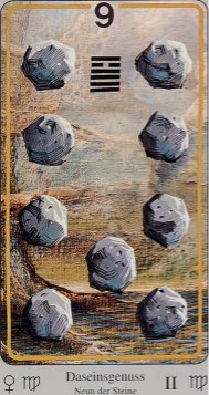 Tarotkaart 'Negen van Pentagrammen'