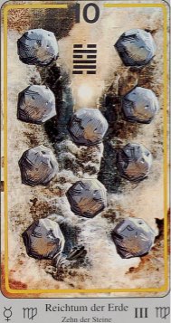 Tarotkaart 'Tien van Pentagrammen'