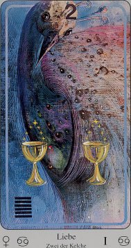 Tarotkaart 'Twee van Kelken'