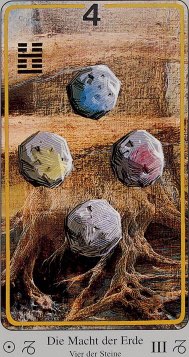 Tarotkaart 'Vier van Pentagrammen'