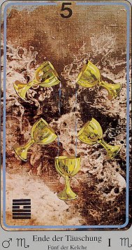 Tarotkaart 'Vijf van Kelken'