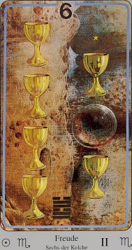 Tarotkaart 'Zes van Kelken'