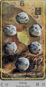 Tarotkaart 'Zes van Pentagrammen'