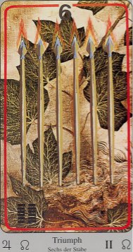 Tarotkaart 'Zes van Staven'