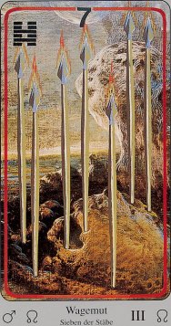 Tarotkaart 'Zeven van Staven'