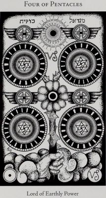 Tarotkaart 'Vier van Pentagrammen'