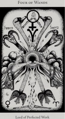 Tarotkaart 'Vier van Staven'