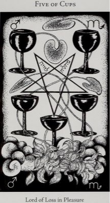 Tarotkaart 'Vijf van Kelken'