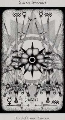 Tarotkaart 'Zes van Zwaarden'