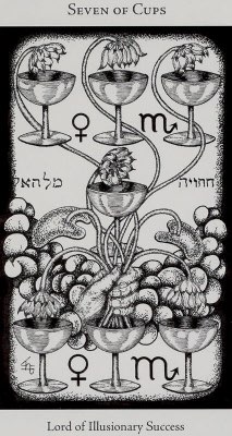 Tarotkaart 'Zeven van Kelken'
