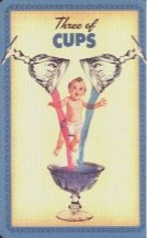 Tarotkaart 'Drie van Kelken'