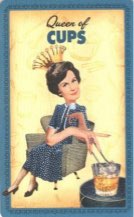 Tarotkaart 'Koningin van Kelken'