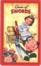 Tarotkaart 'Koningin van Zwaarden'