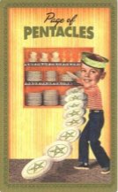 Tarotkaart 'Schildknaap van Pentagrammen'